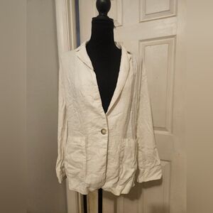 LOFT Linen Cream Blazer